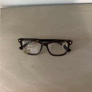 MCM Brown Rectangular Glasses with Sophisticated Design